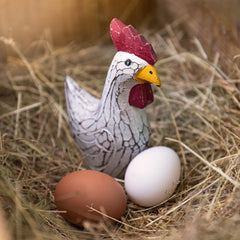 Small White Chicken-Ornaments & Figurines-Siesta Crafts