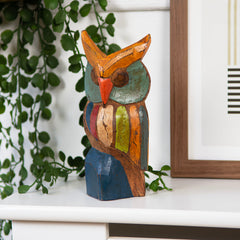 Rustic Owl on Branch-Ornaments & Figurines-Siesta Crafts