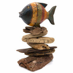 Rustic and Driftwood Fish-Ornaments & Figurines-Siesta Crafts