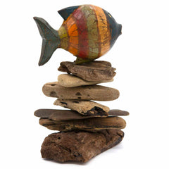 Rustic and Driftwood Fish-Ornaments & Figurines-Siesta Crafts