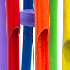 Rainbow Bamboo Windchime-Garden & Outdoors-Siesta Crafts
