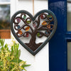 Heart Shaped Autumn Leaves Plaque-Home Décor-Siesta Crafts
