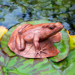 Frog on a Lily Pad-Ornaments & Figurines-Siesta Crafts