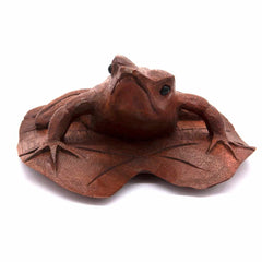 Frog on a Lily Pad-Ornaments & Figurines-Siesta Crafts