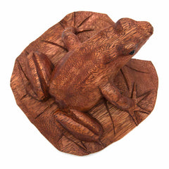Frog on a Lily Pad-Ornaments & Figurines-Siesta Crafts