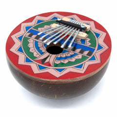 Painted Coconut Thumb Piano-Thumb Pianos & Xylophones-Siesta Crafts