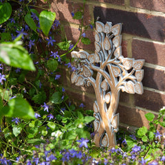 Whitewash Tree Cross with Leaves-Christianity-Siesta Crafts