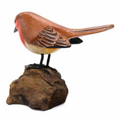 Robin on a Stand-Ornaments & Figurines-Siesta Crafts