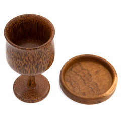 Coconut Wood Chalice and Paten-Christianity-Siesta Crafts