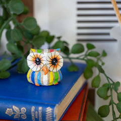 Stripy Pocket Owl-Ornaments & Figurines-Siesta Crafts