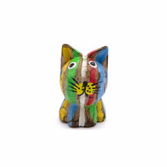 Stripy Pocket Cat-Ornaments & Figurines-Siesta Crafts