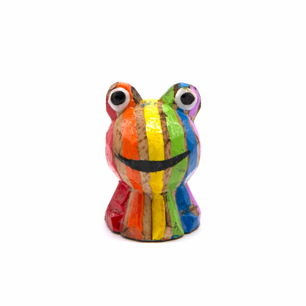 Stripy Pocket Frog-Ornaments & Figurines-Siesta Crafts