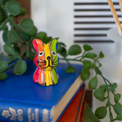 Stripy Pocket Rabbit-Ornaments & Figurines-Siesta Crafts