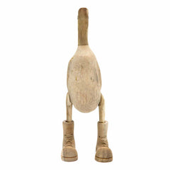Natural Bamboo Root Duck With Boots - 25cm-Ornaments & Figurines-Siesta Crafts