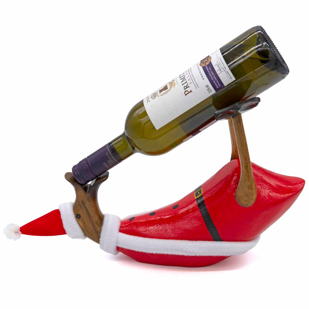 Santa Duck Bottle Holder-Ornaments & Figurines-Siesta Crafts