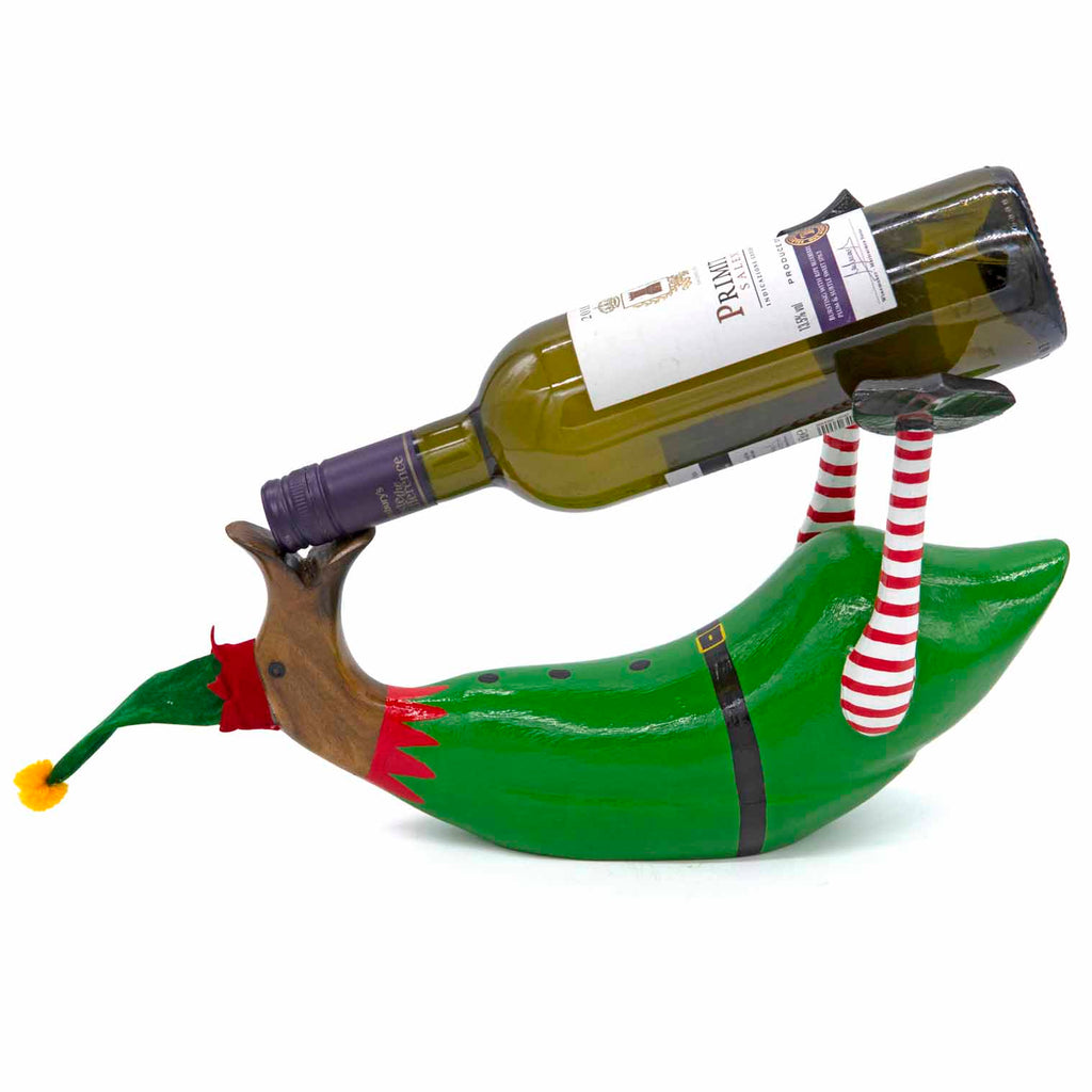 Elf Duck Bottle Holder-Ornaments & Figurines-Siesta Crafts