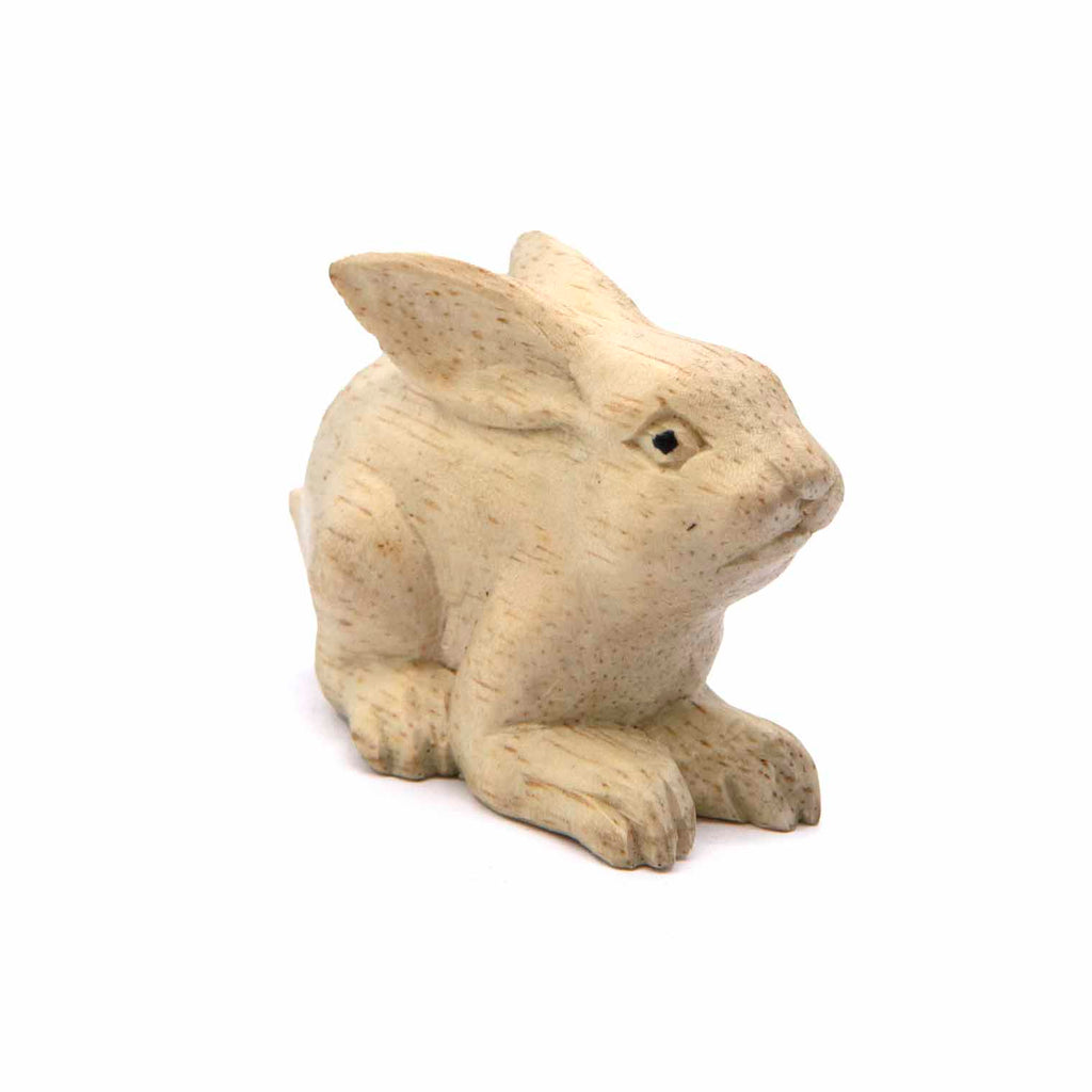 Mini Rabbit Woodcarving-Ornaments & Figurines-Siesta Crafts