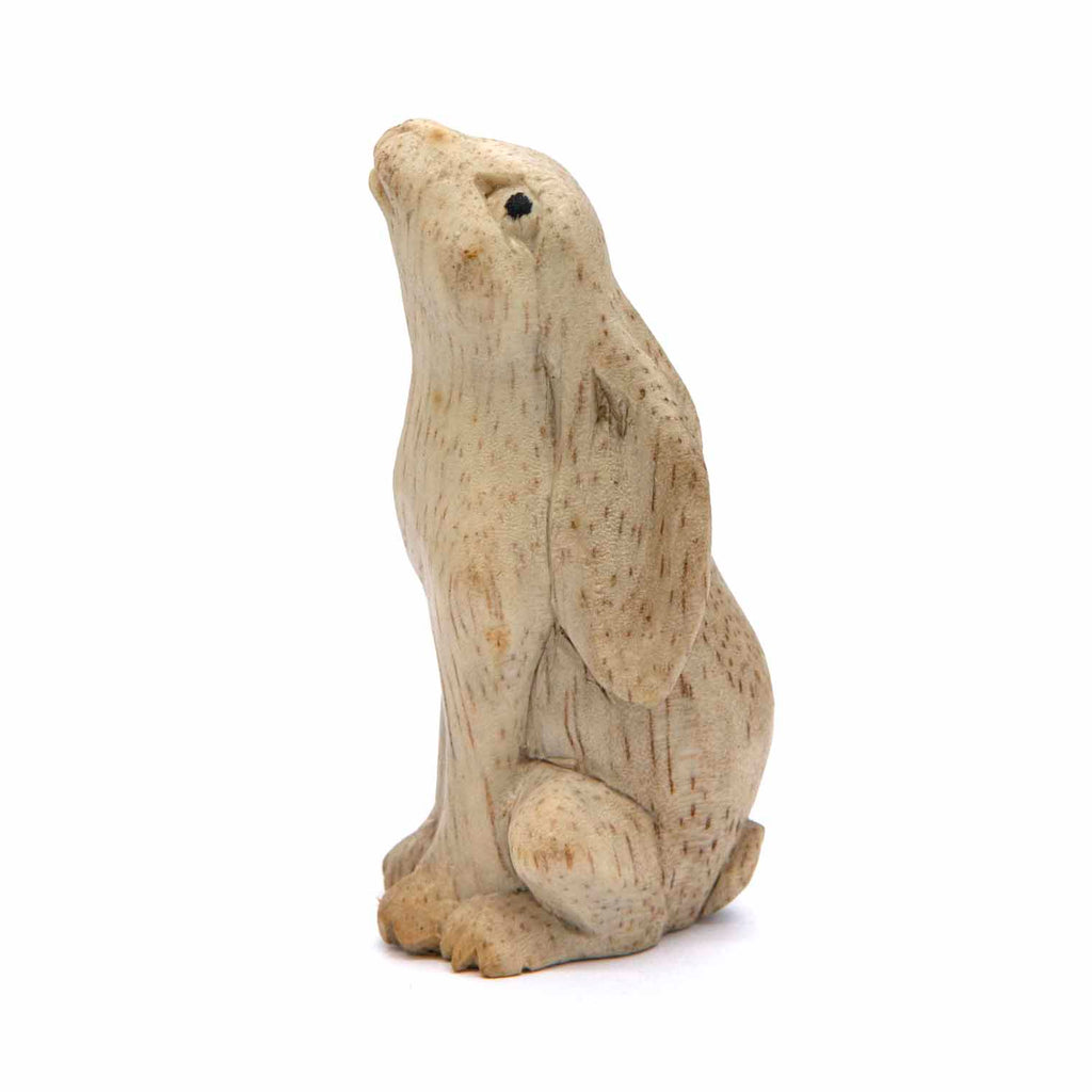 Mini Hare Woodcarving-Ornaments & Figurines-Siesta Crafts