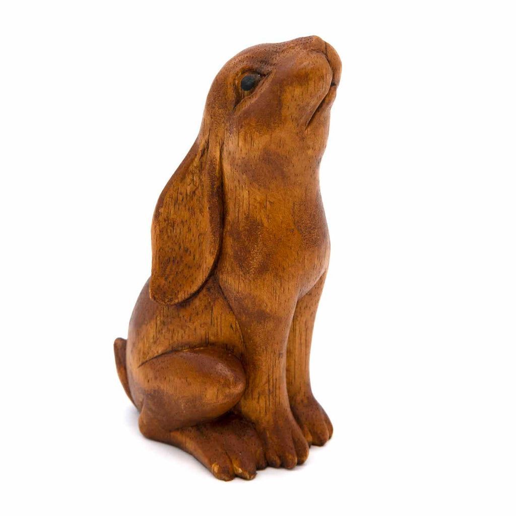 Medium Hare Woodcarving-Ornaments & Figurines-Siesta Crafts