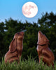 Moon Gazing Hare Woodcarving - Large-Ornaments & Figurines-Siesta Crafts