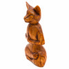 Meditating Cat Woodcarving-Ornaments & Figurines-Siesta Crafts