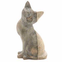 Sitting Cat Woodcarving
