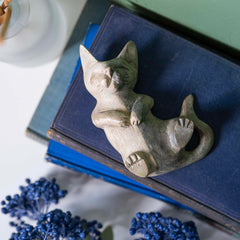 Playing Cat Woodcarving-Ornaments & Figurines-Siesta Crafts