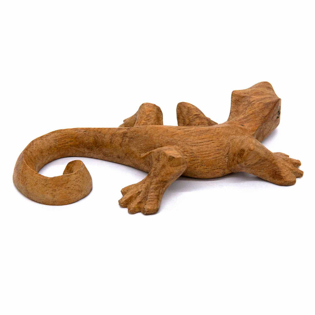 Gecko Woodcarving-Ornaments & Figurines-Siesta Crafts