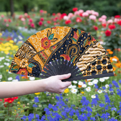 Large Balinese Batik Fans-Garden & Outdoors-Siesta Crafts