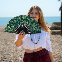 Ten Large Balinese Batik Fans