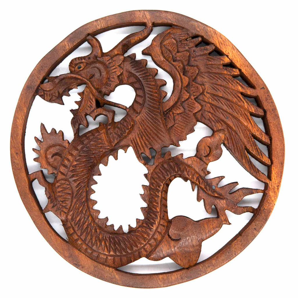 Ornate Dragon Plaque-Ornaments & Figurines-Siesta Crafts