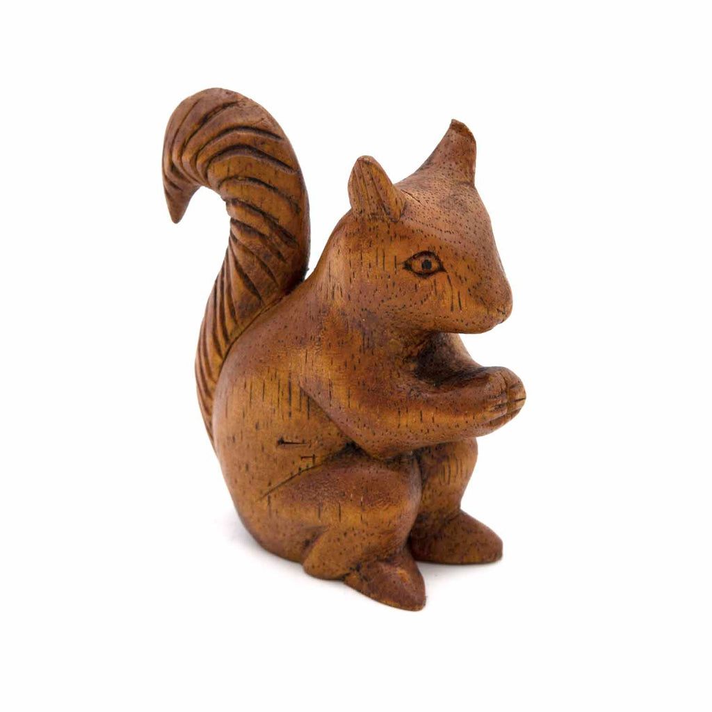 Squirrel Woodcarving-Ornaments & Figurines-Siesta Crafts