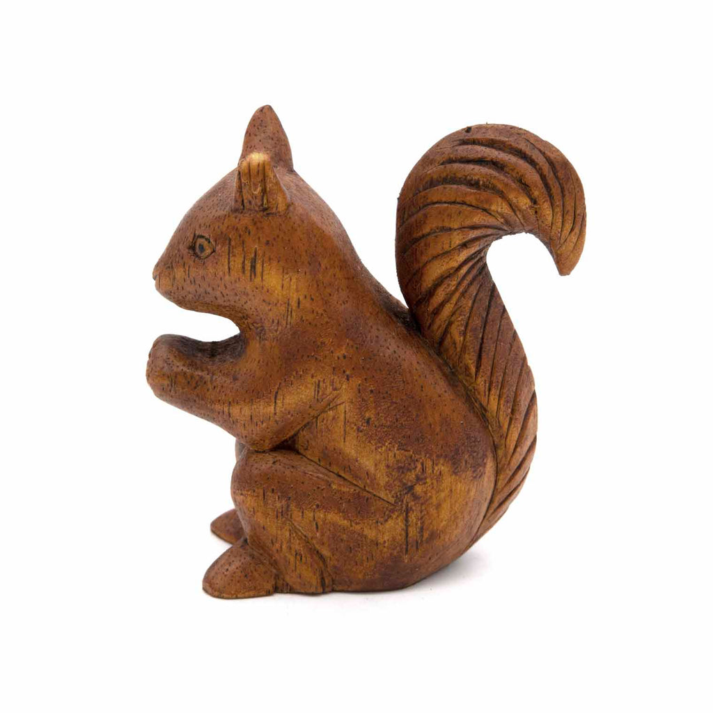 Squirrel Woodcarving-Ornaments & Figurines-Siesta Crafts