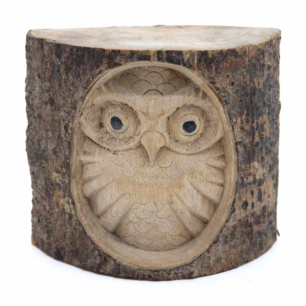 Owl in Wood-Ornaments & Figurines-Siesta Crafts