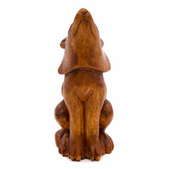 Howling Wolf Woodcarving Medium-Ornaments & Figurines-Siesta Crafts