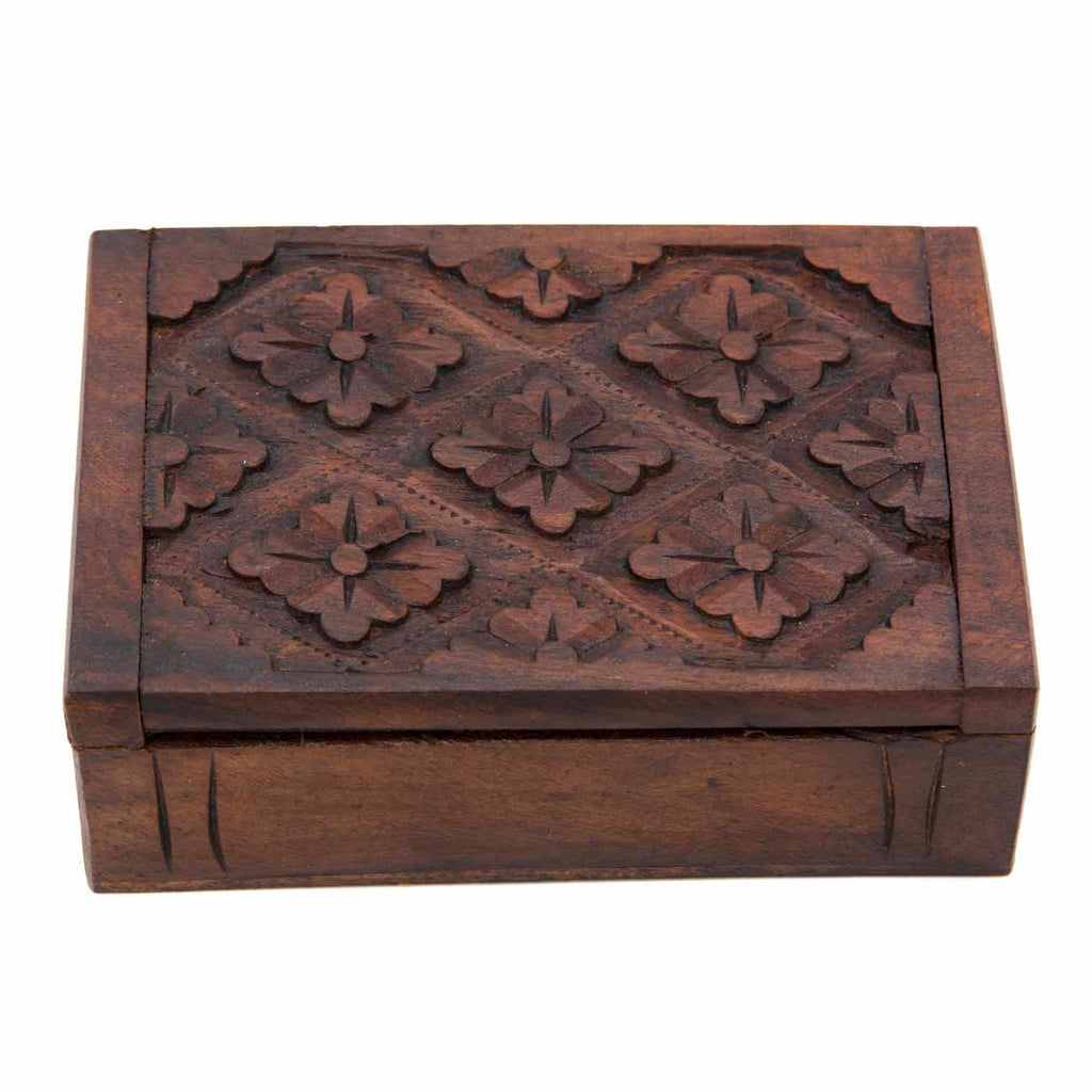 Carved Playing Card Box-Storage & Organisation-Siesta Crafts