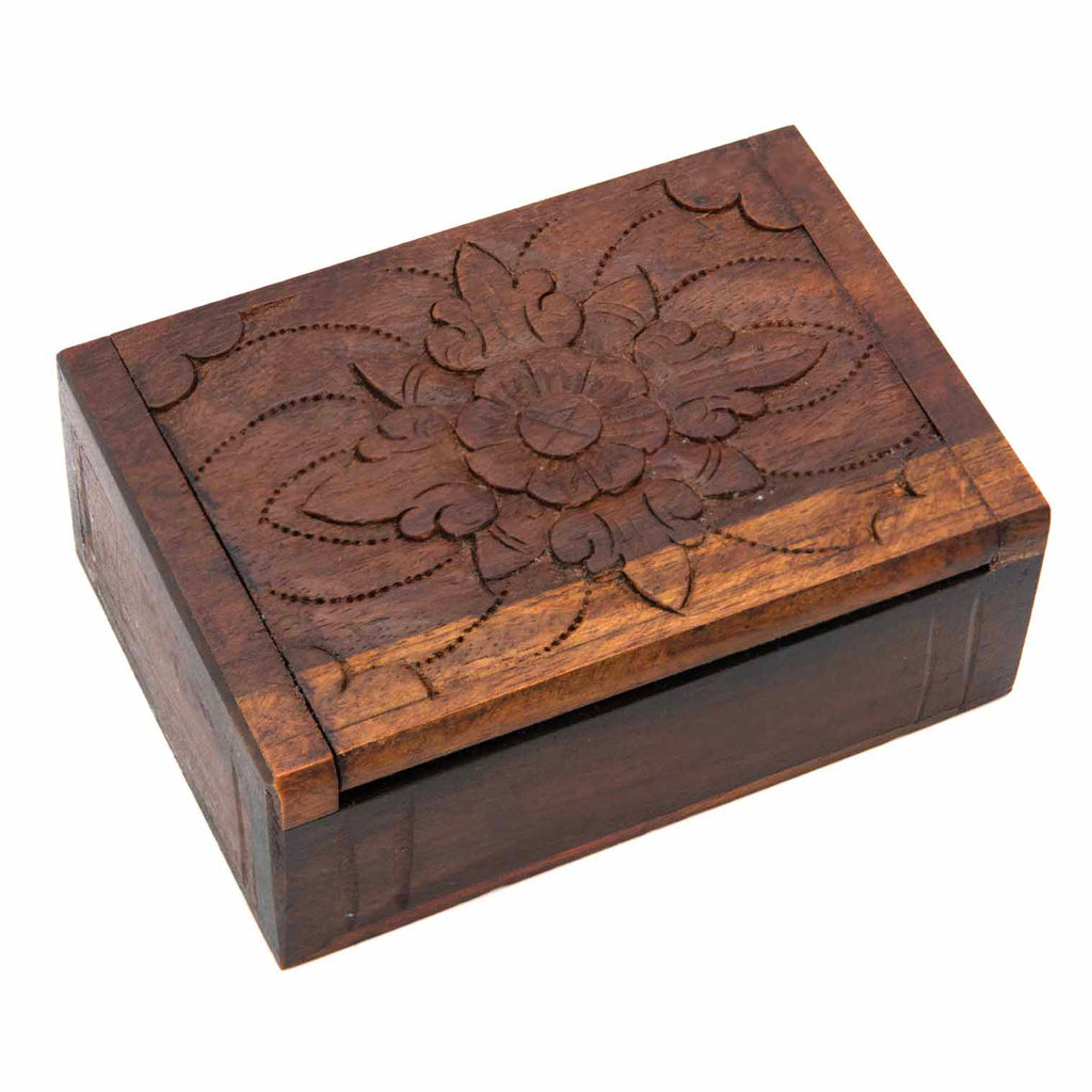 Carved Playing Card Box-Storage & Organisation-Siesta Crafts