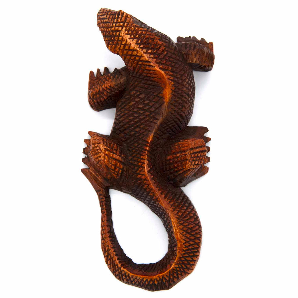 Komodo Dragon Woodcarving-Ornaments & Figurines-Siesta Crafts