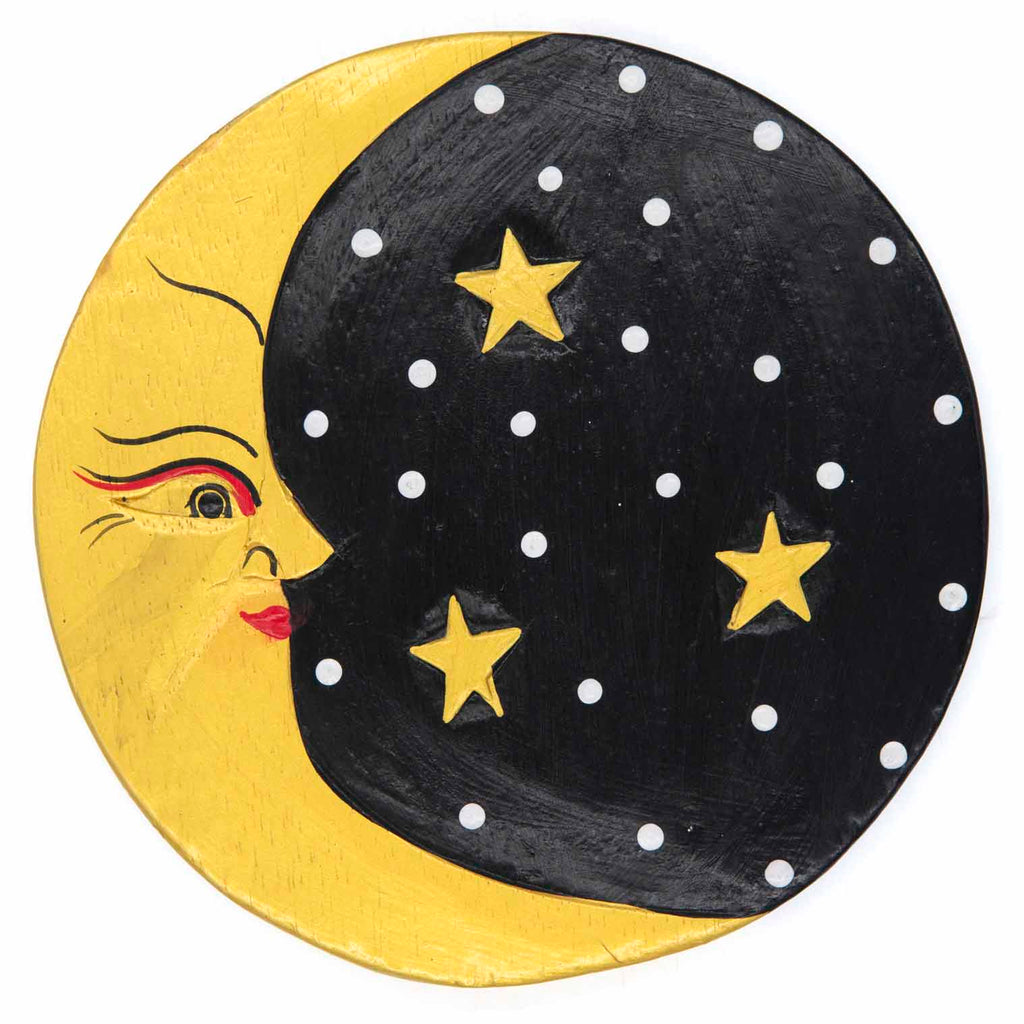 Black and Gold Moon Plaque-Home Décor-Siesta Crafts