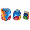 Psychedelic Trio of Owls Woodcarving-Ornaments & Figurines-Siesta Crafts