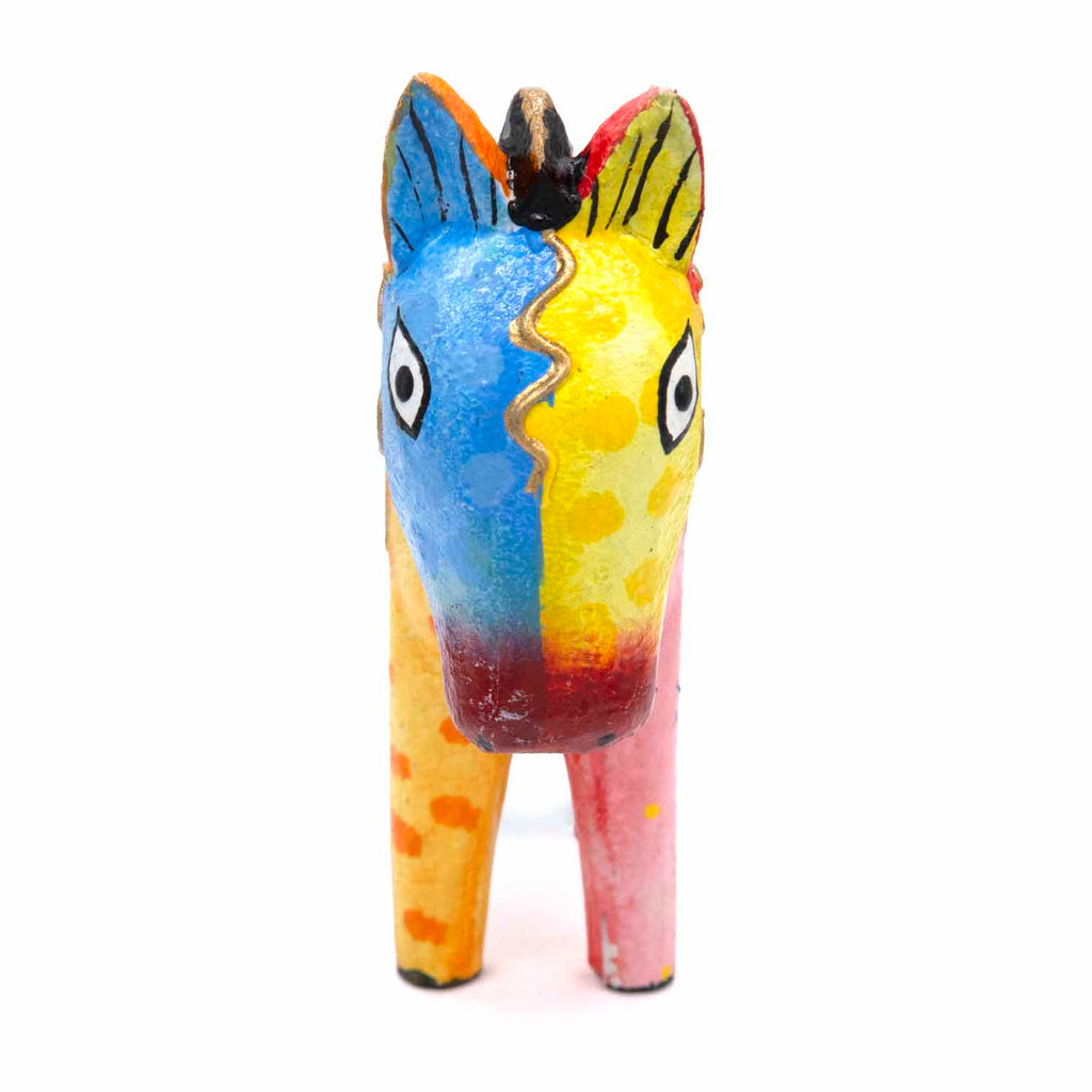Psychedelic Donkey Woodcarving-Ornaments & Figurines-Siesta Crafts