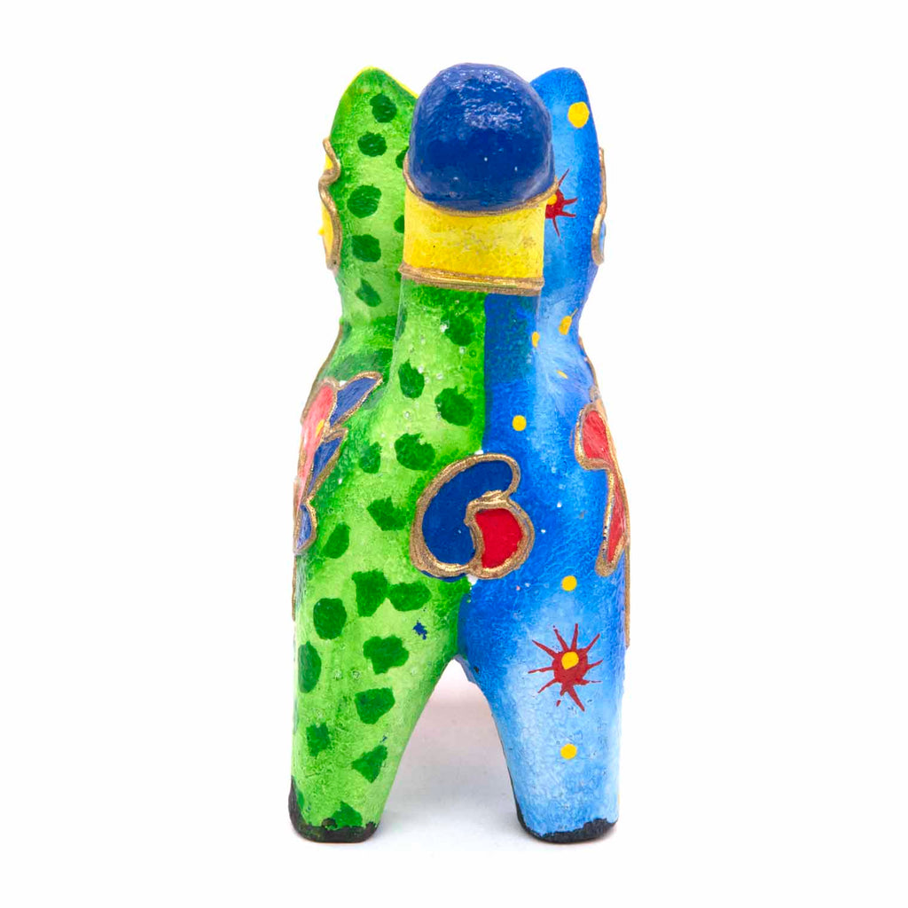 Psychedelic Cat Woodcarving-Ornaments & Figurines-Siesta Crafts