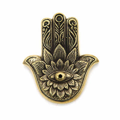 Hand of Fatima Brass Incense Holder-Incense Holders-Siesta Crafts