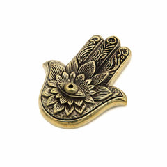 Hand of Fatima Brass Incense Holder-Incense Holders-Siesta Crafts