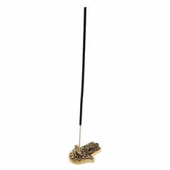 Hand of Fatima Brass Incense Holder-Incense Holders-Siesta Crafts