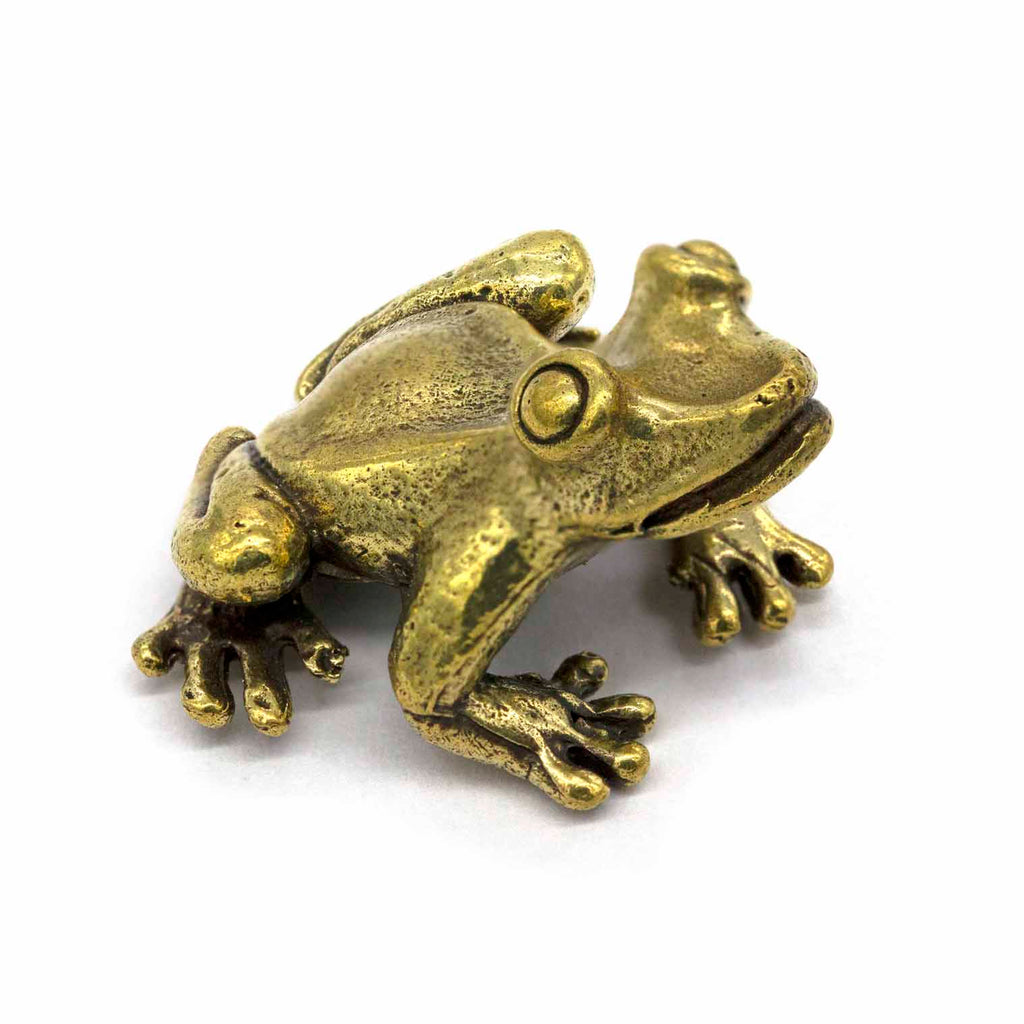 Mini Brass Frog-Ornaments & Figurines-Siesta Crafts