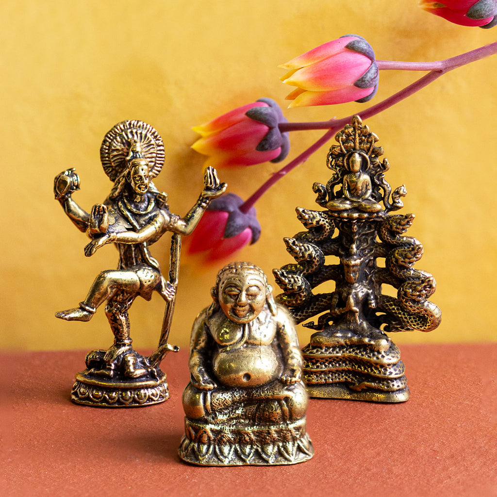 Mini Brass Dancing Shiva-Hinduism-Siesta Crafts