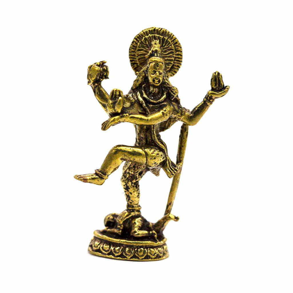 Mini Brass Dancing Shiva-Hinduism-Siesta Crafts