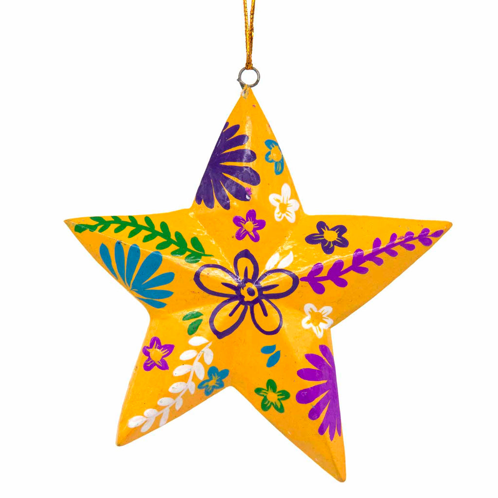 Painted Star Hanging Decoration-Home Décor-Siesta Crafts
