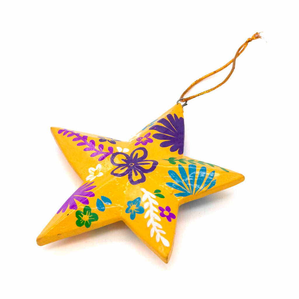 Painted Star Hanging Decoration-Home Décor-Siesta Crafts